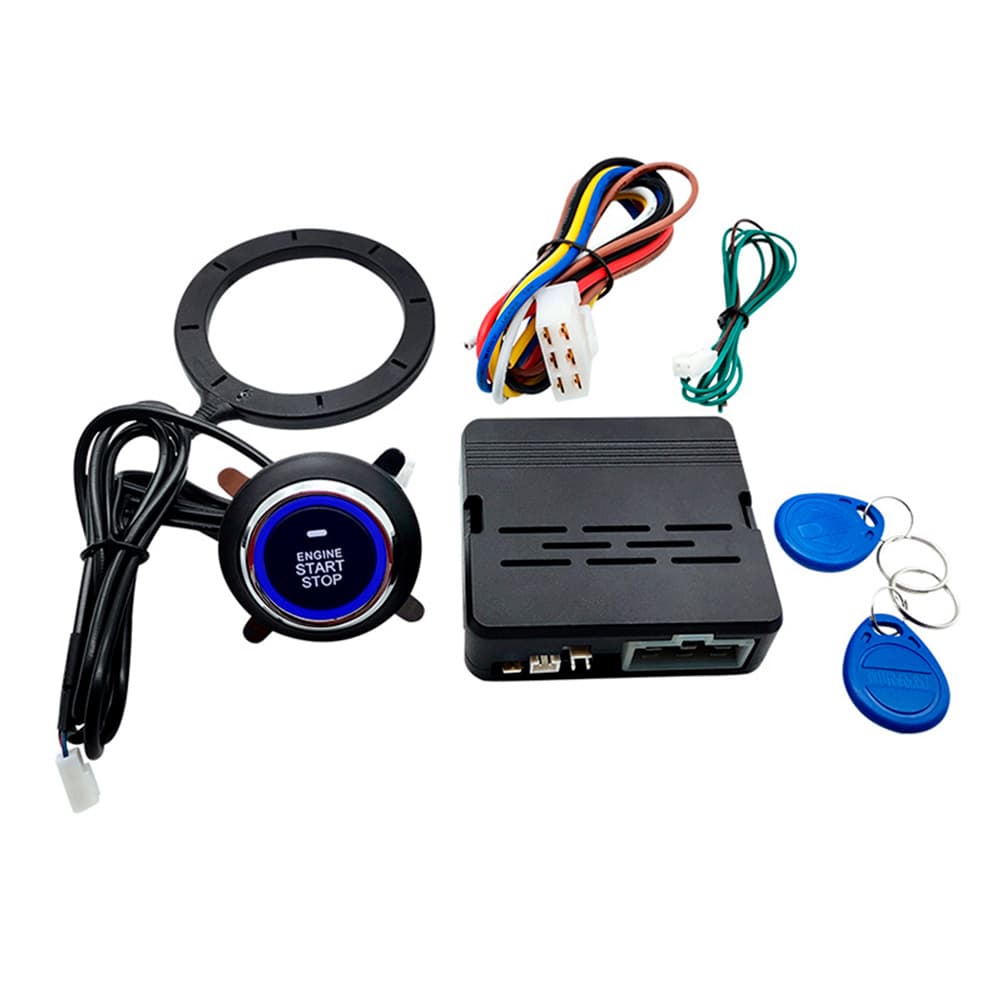 Kit Botón De Arranque Sin Llave Para Auto Keyless Acceso Manos Libres Universal Outlet