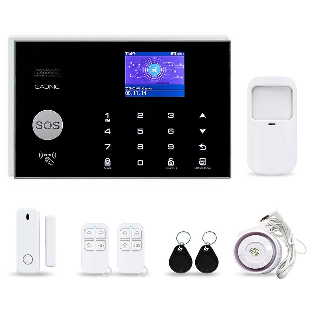 Kit Alarma Domiciliaria Gadnic Inalámbrica GSM Con Pantalla LED   Outlet