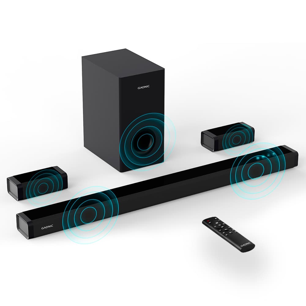 Barra de Sonido Gadnic Nova200 200W 51CH con Subwoofer Inalámbrico  Conexión BT Sonido Envolvente