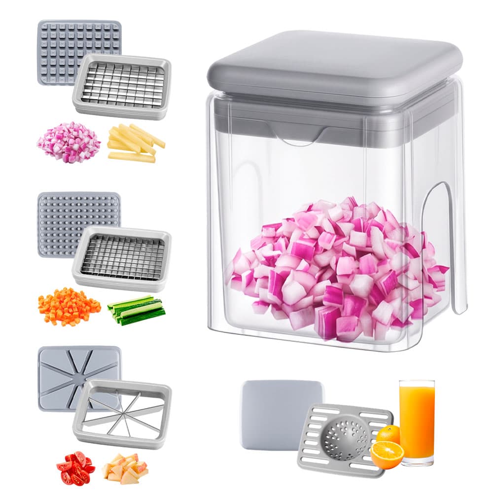 Cortador de Verduras a Presión Cuk by Gadnic Picador multifuncional Acero Inox