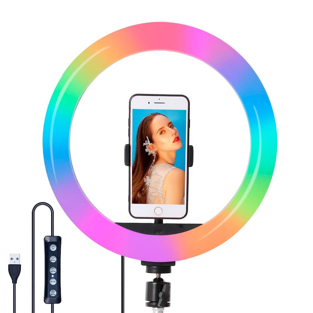 Aro de Luz Gadnic para Selfies Luz LED RGB Outlet
