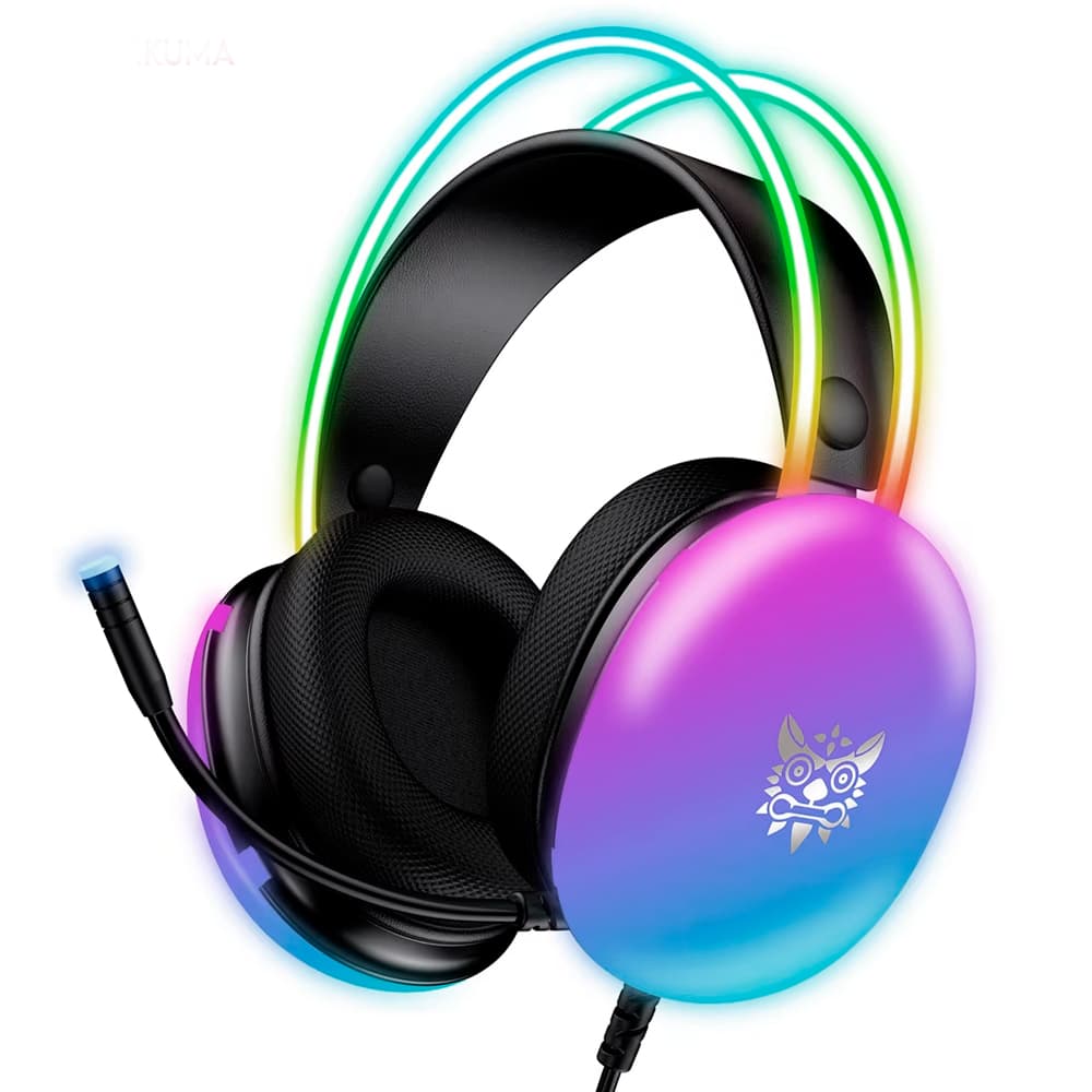 Auriculares Gaming OnikumaX25 Luz RGB Sonido 3D Micrófono 360 Outlet