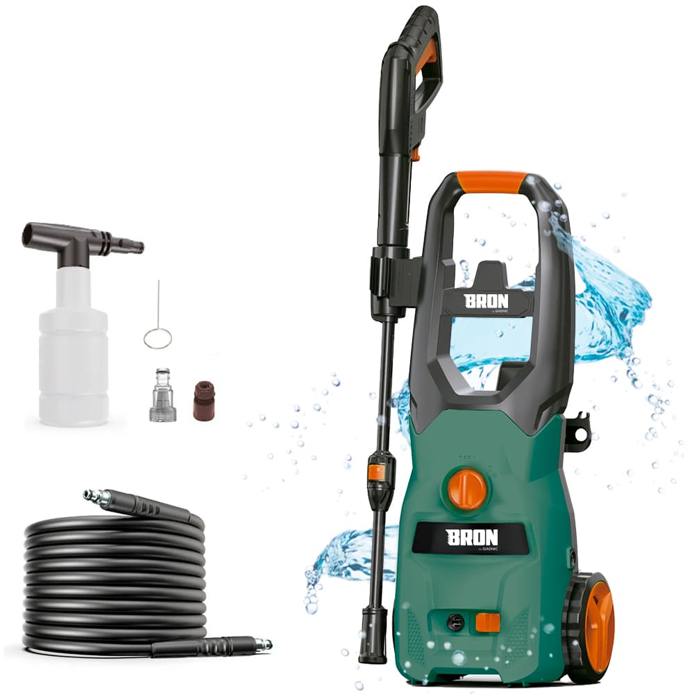 Hidrolavadora Electrica Gadnic 110 Bar 1600 PSI 220V Caudal 6.5L Min Motor Aluminio Manguera 5M