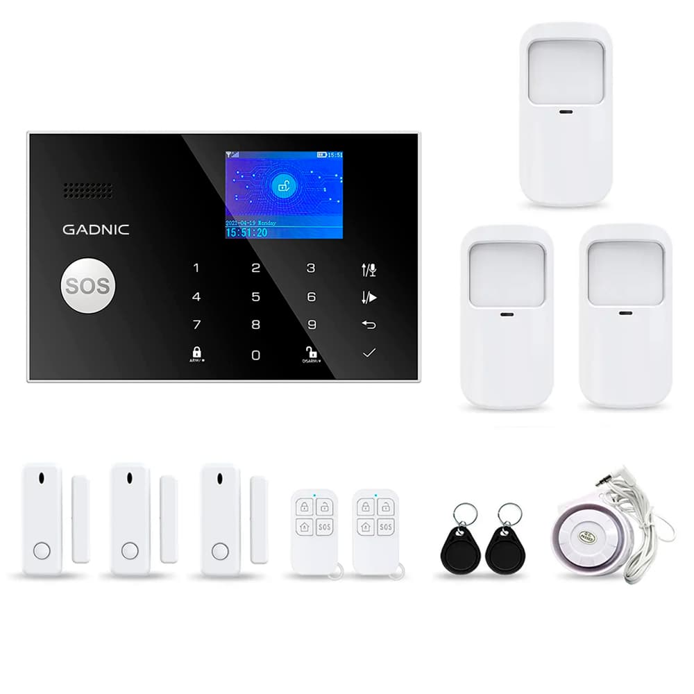 Kit Seguridad Alarma Domiciliaria Gadnic 6 Sensores