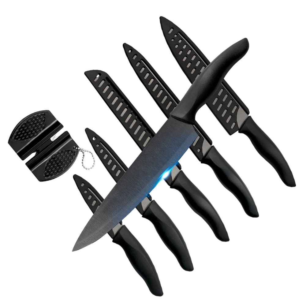 Juego de 6 Piezas Cuchillos Cocina Cuk by Gadnic De Acero Inoxidable