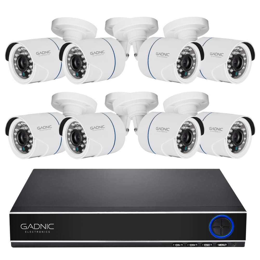 Kit de 8 Cámaras de Seguridad IP Full Hd GADNIC KP2P0040X