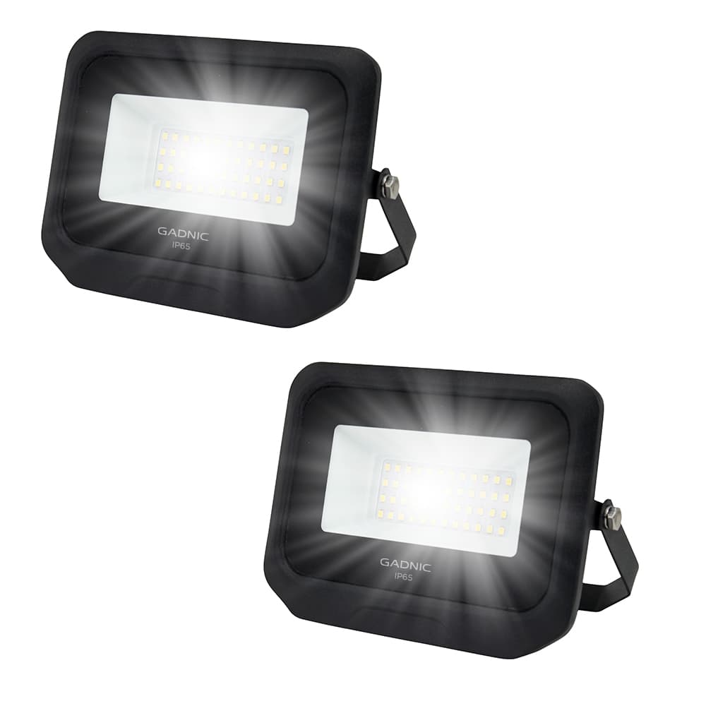 Kit x2 Reflector Led Blanco 50W Exteriores Interiores Muy Potentes 