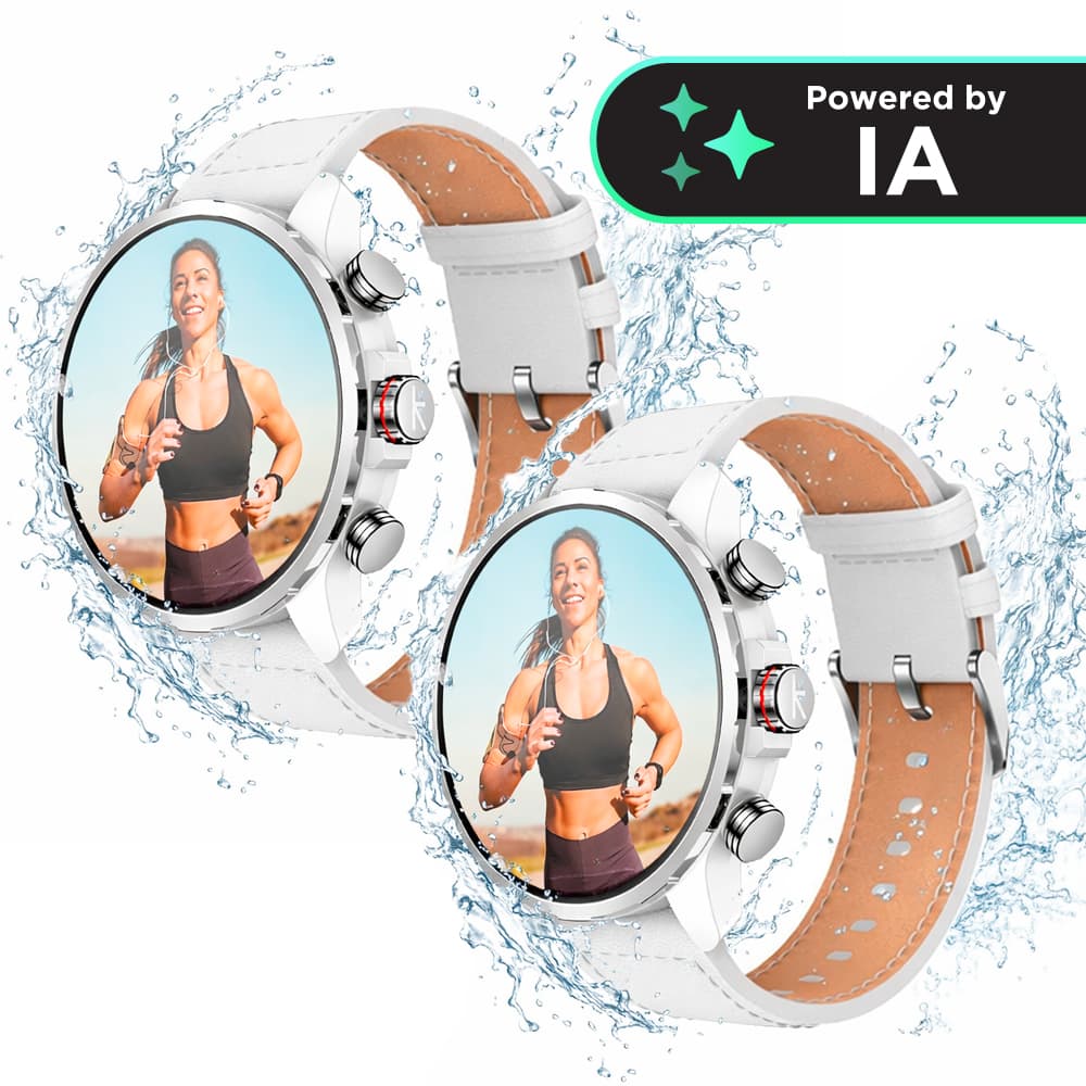 Kit x2 Smartwatch Kieslect Kr Ultra 3 Amoled 15 Pulgadas Gps 178 Modos 5 Atm Bateria 500 Mah