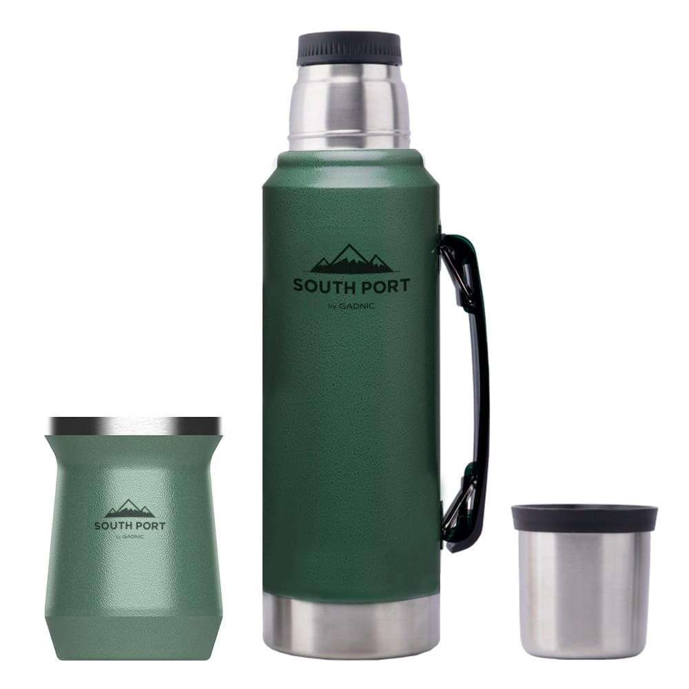 Kit Termo y Mate South Port 1L Acero Inoxidable