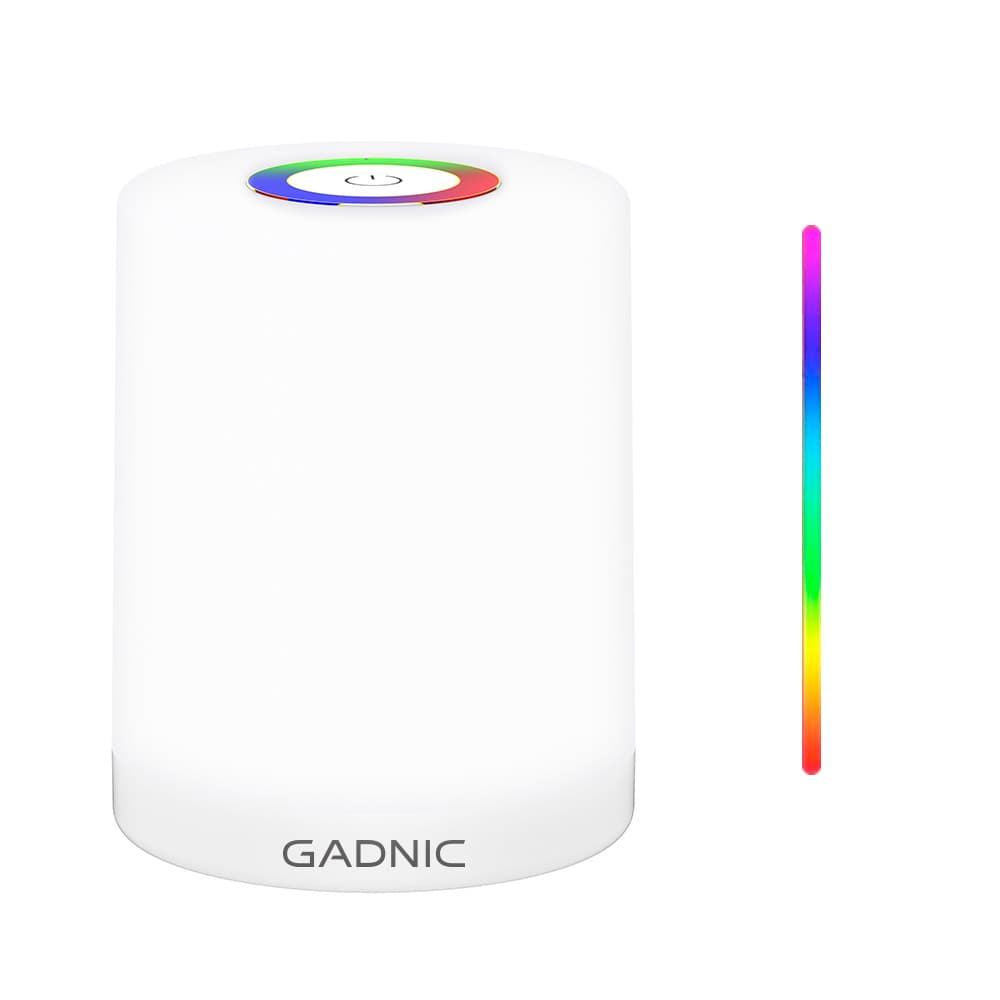 Velador Luz de Noche Gadnic LED Táctil RGB Recargable Portátil  Usado