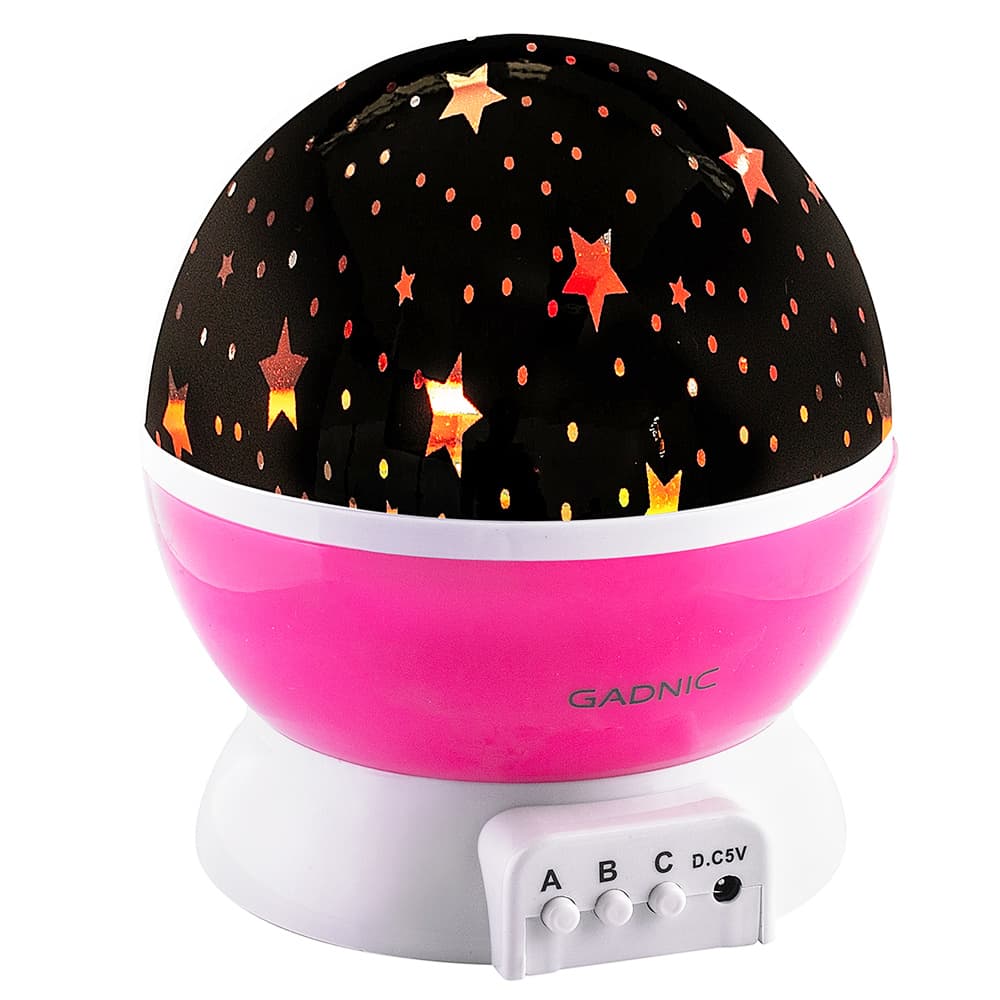 Velador Gadnic Star3 Proyector de Estrellas Led Giratorio 3 RGB  Luz Cálida 8 Modos Outlet