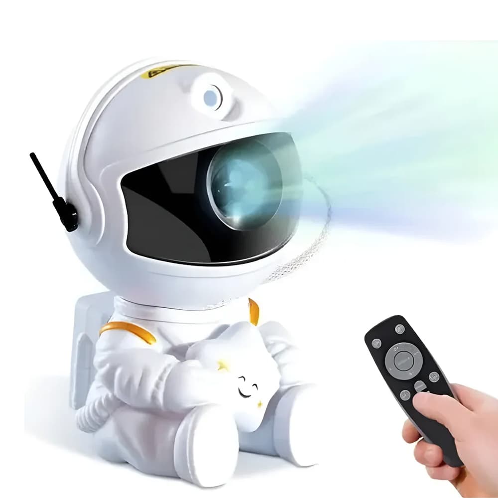 Proyector Astronauta Galaxia Gadnic Lampara 7 Colores Control Remoto LED 5W Outlet