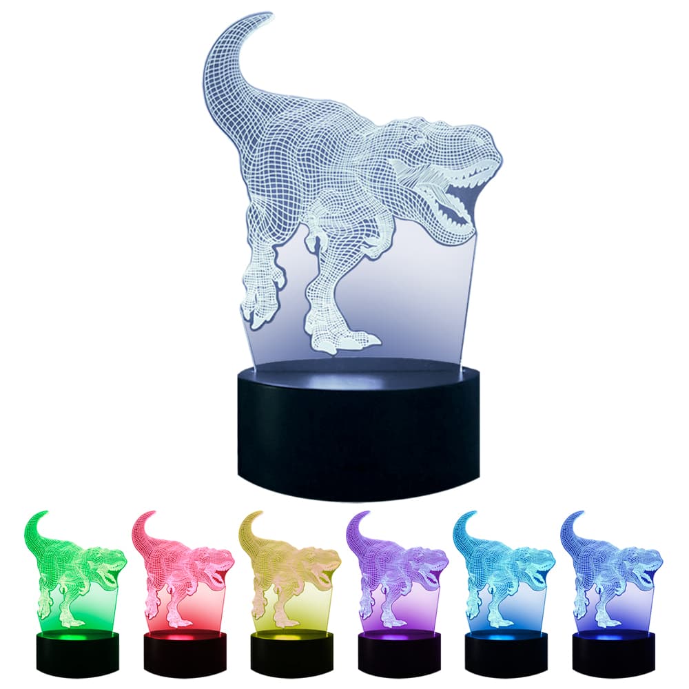 Lampara Nocturna Gadnic Dinosaurio 3D 16 Tonos Outlet