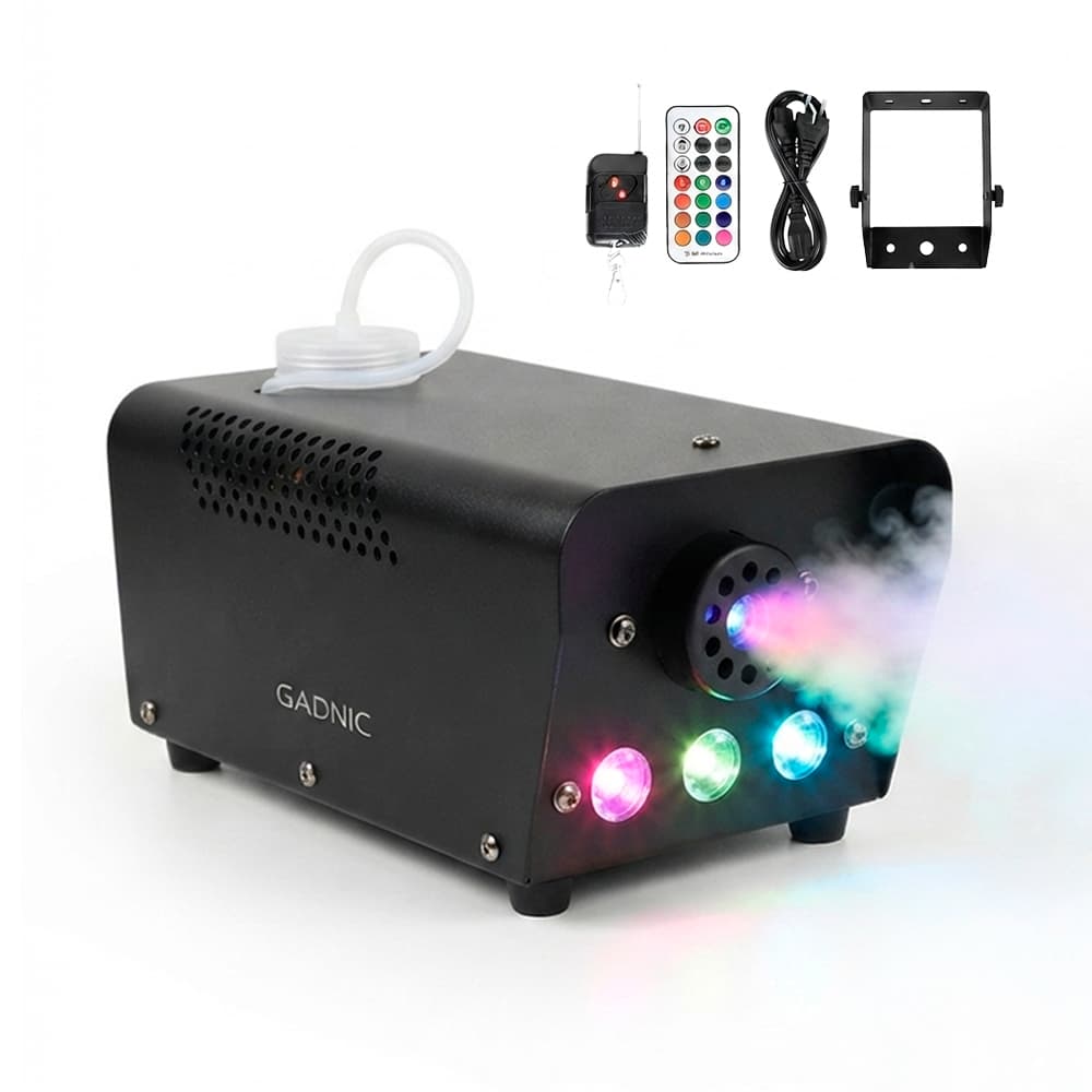 Máquina De Humo Gadnic 400W Luz LED RGB Alcance 4 Mts