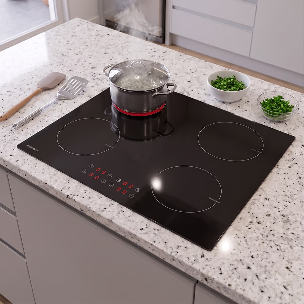 Anafe Vitrocerámico Maverick INDU60 Empotrable 4 Hornallas 3000W Diseño Elegante Outlet 