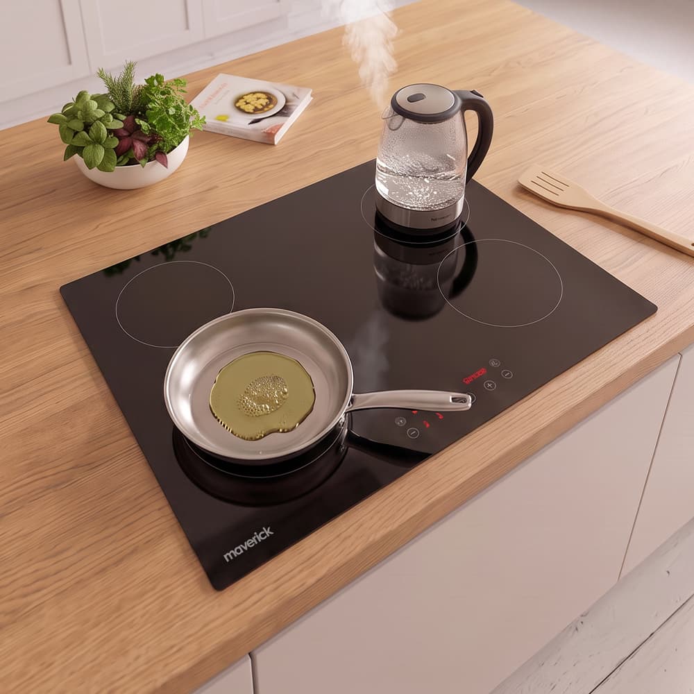 Anafe Vitrocerámico Maverick 60cm 6000W 4 Hornallas Control Táctil Vidrio Fácil Limpieza Outlet
