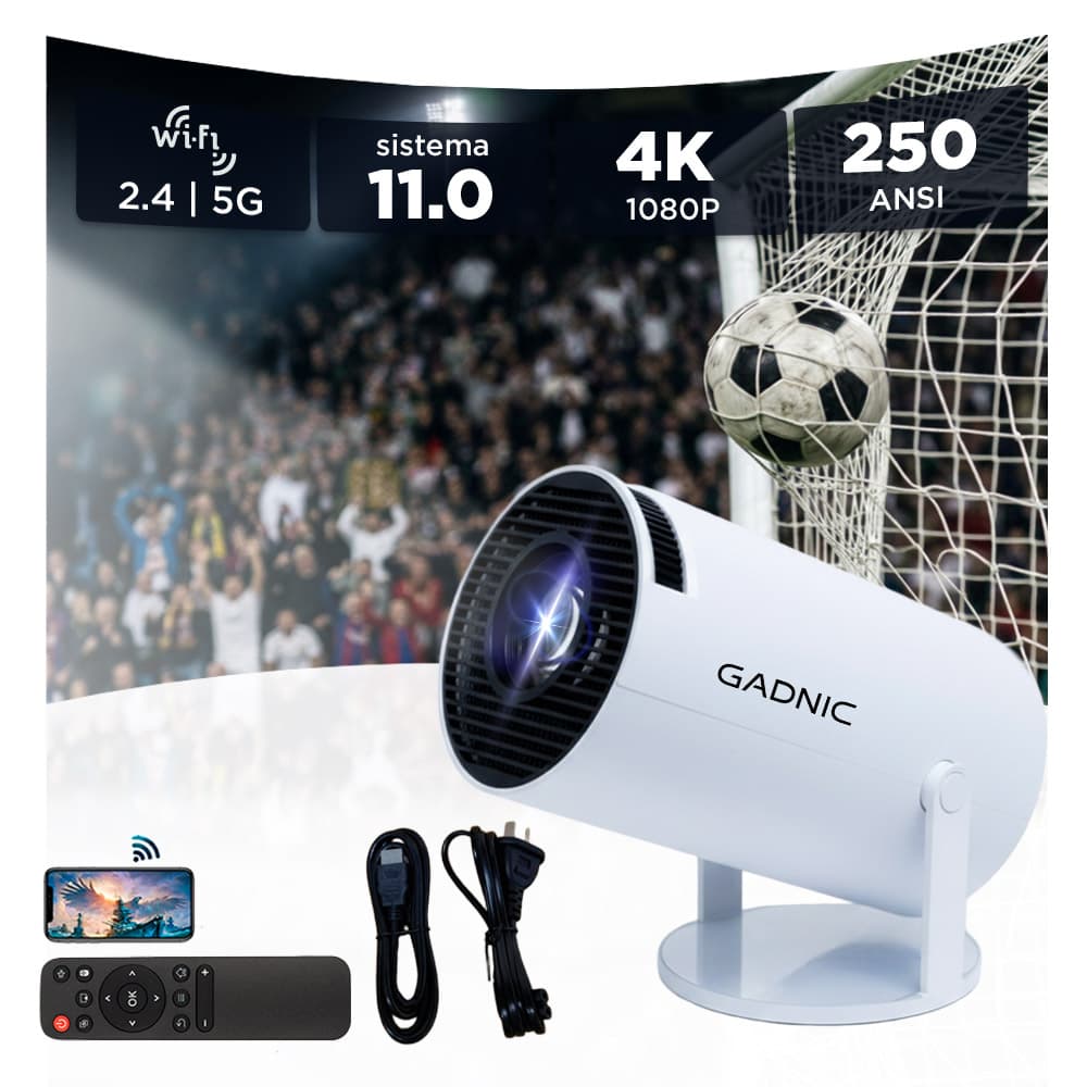 Proyector Gadnic HY300 PRO WiFi  BT  FHD 4500 Lumenes Outlet