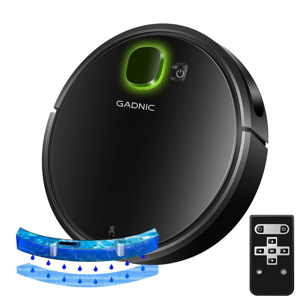 Aspiradora Robot Gadnic Potente Succión Sensor Anti Caídas Filtro HEPA Lavable Depósito Extraíble Outlet