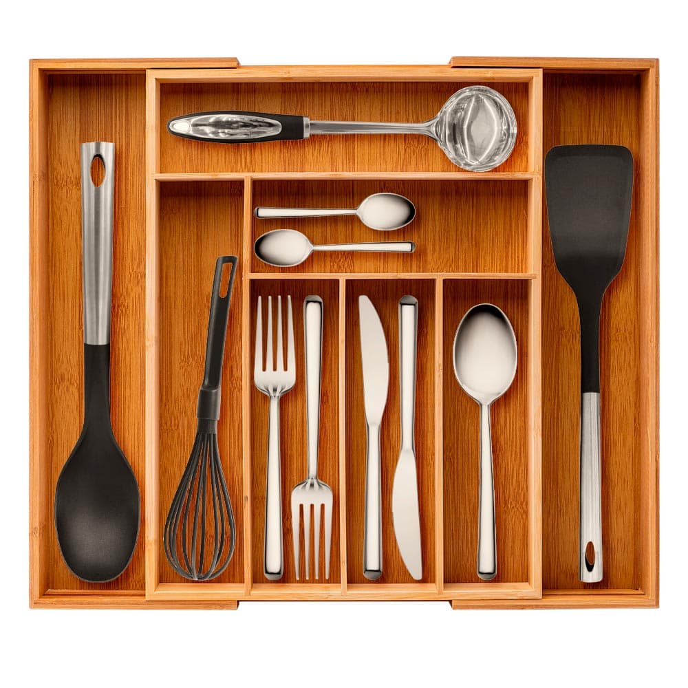 Organizador de Cubiertos extensible Gadnic SP3M22 de bambú 