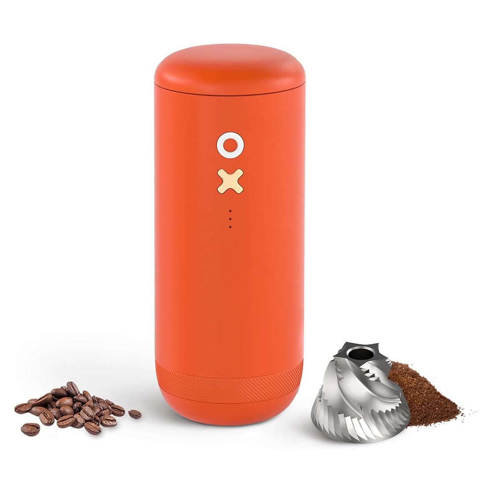 Molinillo de Café Eléctrico Nuttii x Time More Molienda Ajustable Silencioso Portátil Naranja