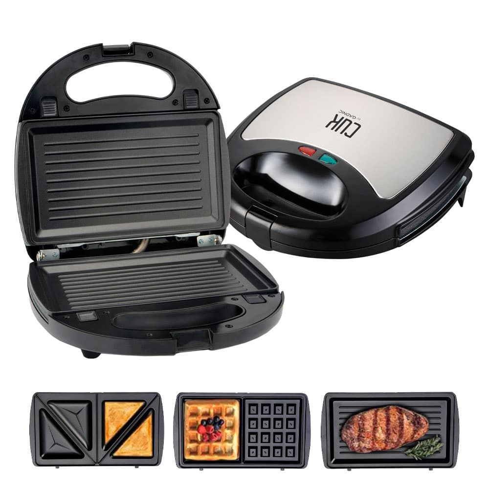 Sandwichera Waflera CUK BY GADNIC 3 En 1 750W Placas Desmontables Usado