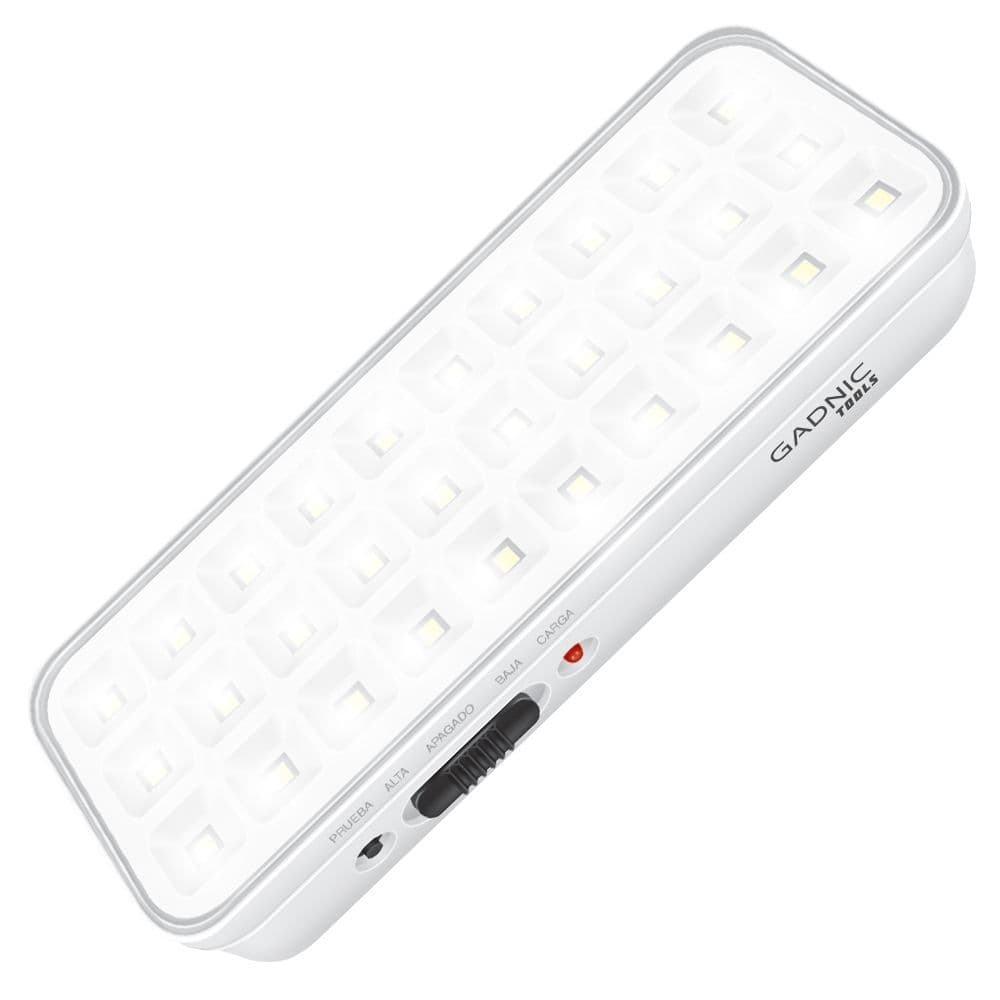 Luz De Emergencia Gadnic 30 LED Recargable Portátil Y De Pared Con Batería Integrada