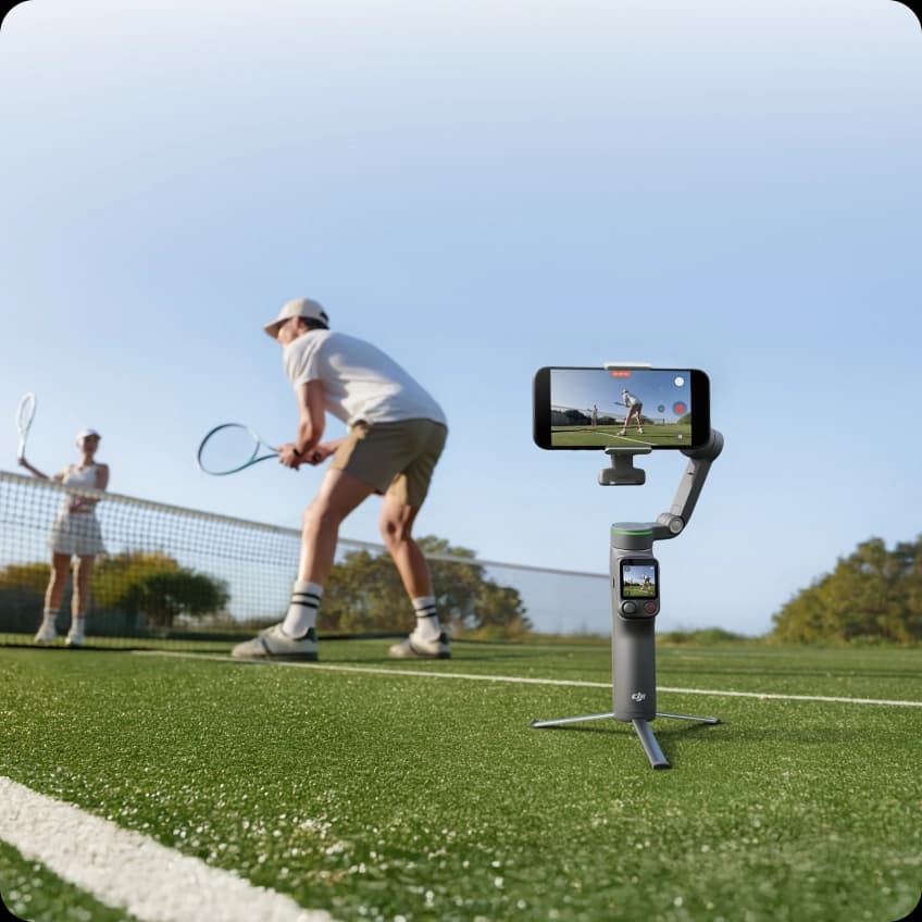 Movimiento fluido. Gimbal profesional para cámaras y móviles.