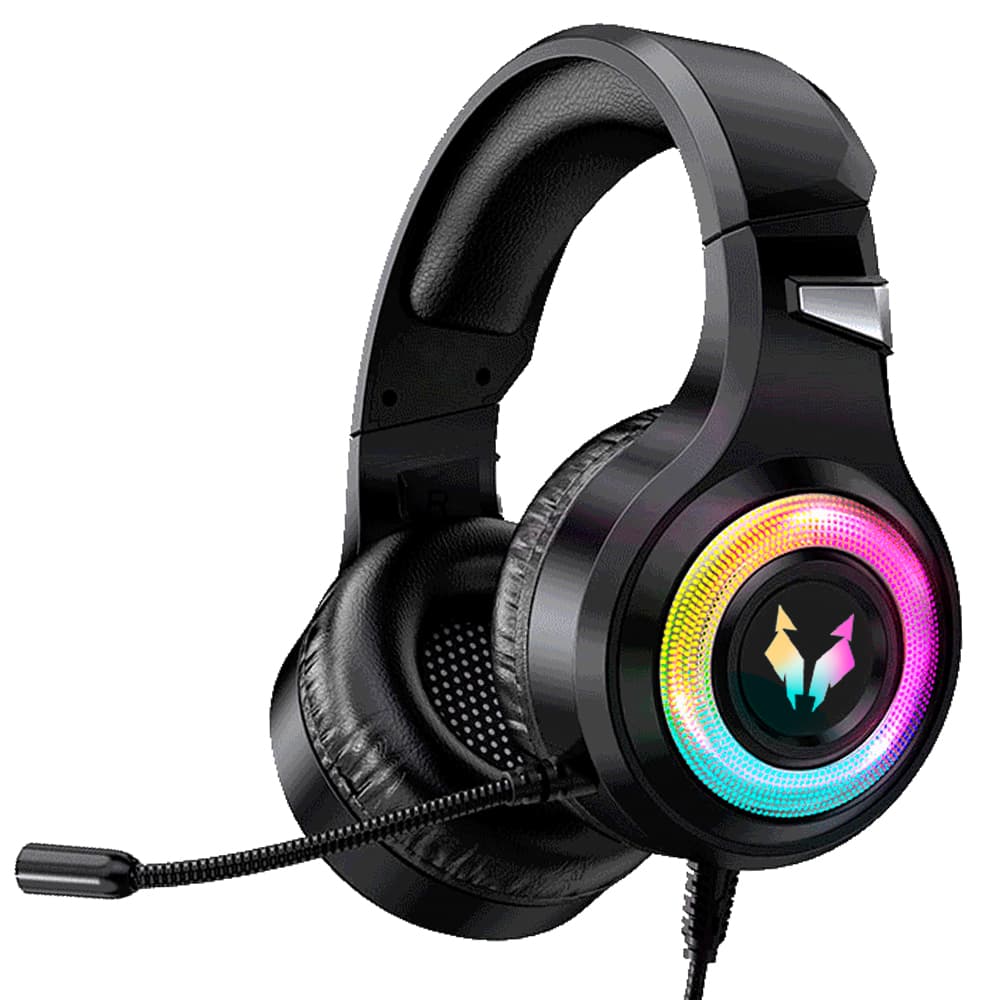 Auriculares Gamer Alpha A9000 Play Microfono Luz RGB Cancelacion Sonido Outlet