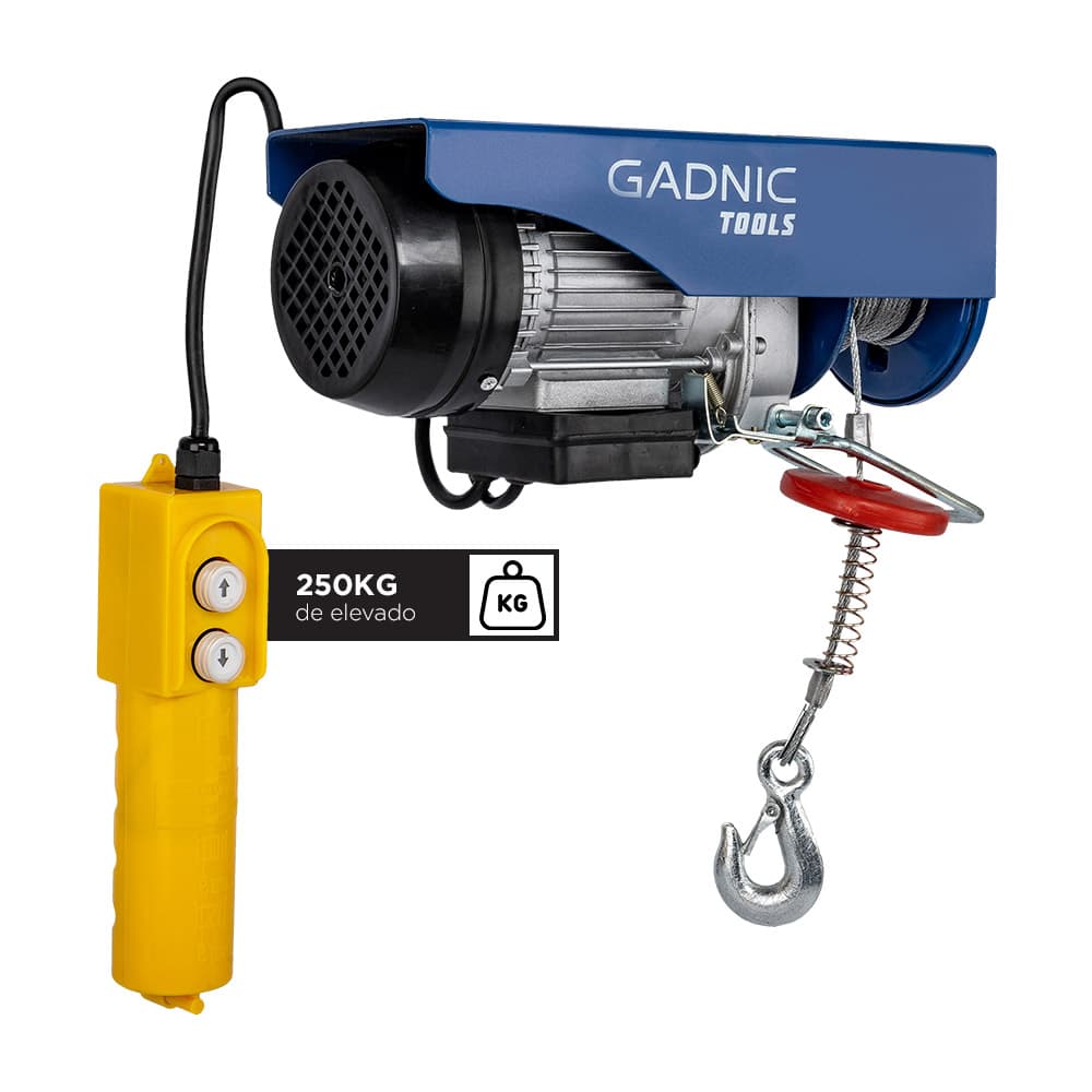Aparejo Eléctrico Gadnic AP250 Hasta 250kg 550w Gancho Doble y Simple Reforzado Outlet