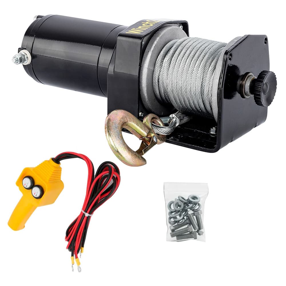 Aparejo Electrico Gadnic 12V 900kg 10m Cable De Acero Portatil Para Vehiculos