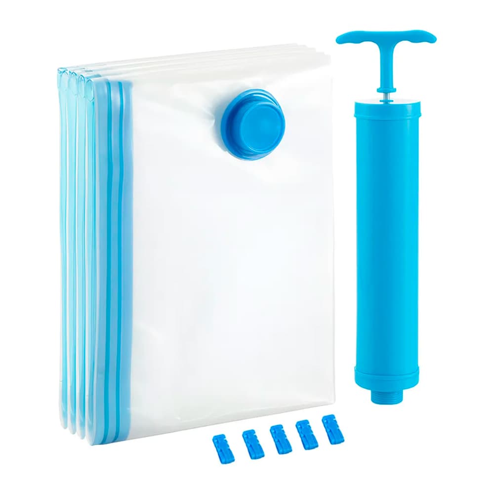 Kit Bolsas Al Vacio 5 En 1 Gadnic Para Guardar Ropa 80 x 120 cm Outlet
