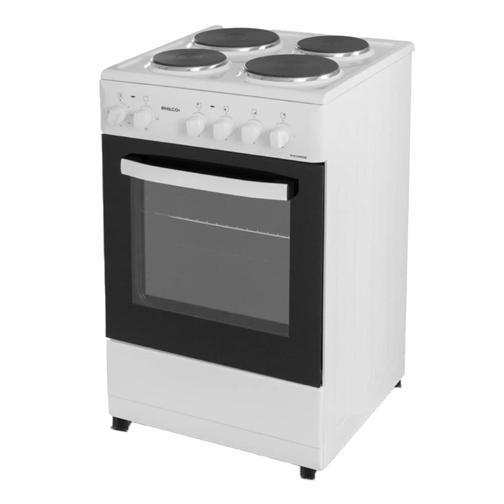 Cocina Eléctrica Philco 4 Hornallas 50 Cm Blanca
