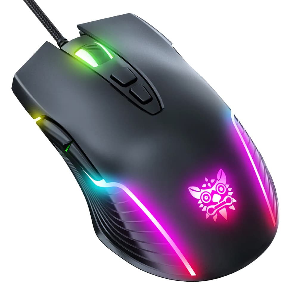 Mouse Gamer Onikuma CW905 Negro DPI 6400 con Luz RGB Outlet