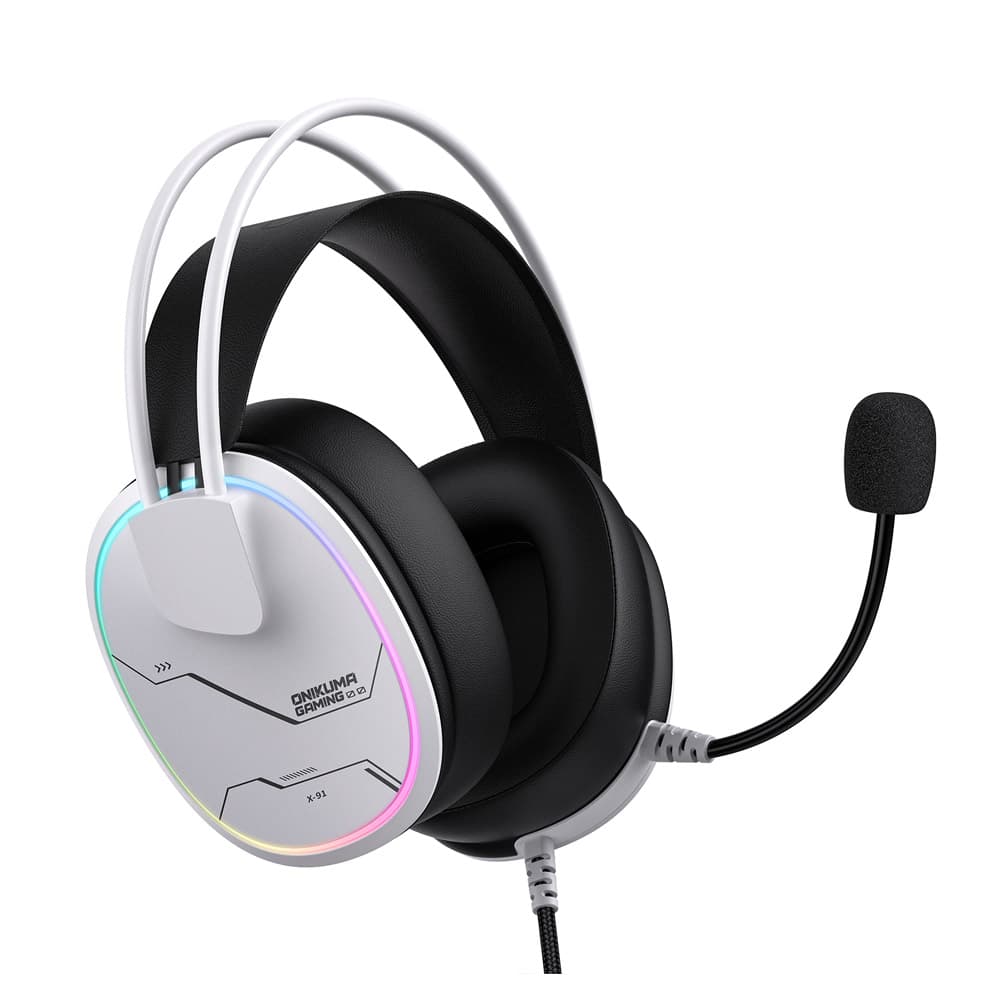 Auricular Gamer Onikuma X91 RGB Microfono HD Flexible 360 Sonido Envolvente Conexion 3.5 mm Multiplataforma