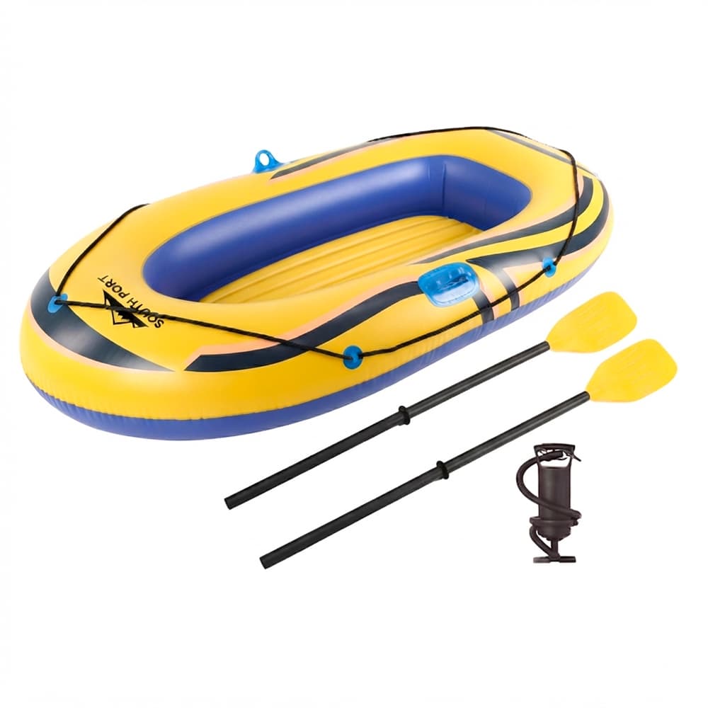 Bote Inflable South Port By Gadnic PVC Con Remos + Inflador Manual Para 1 Persona