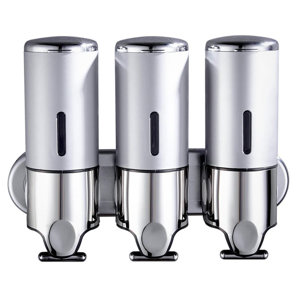 Dispenser Triple de Pared Gadnic Para Jabón Shampoo Crema Outlet