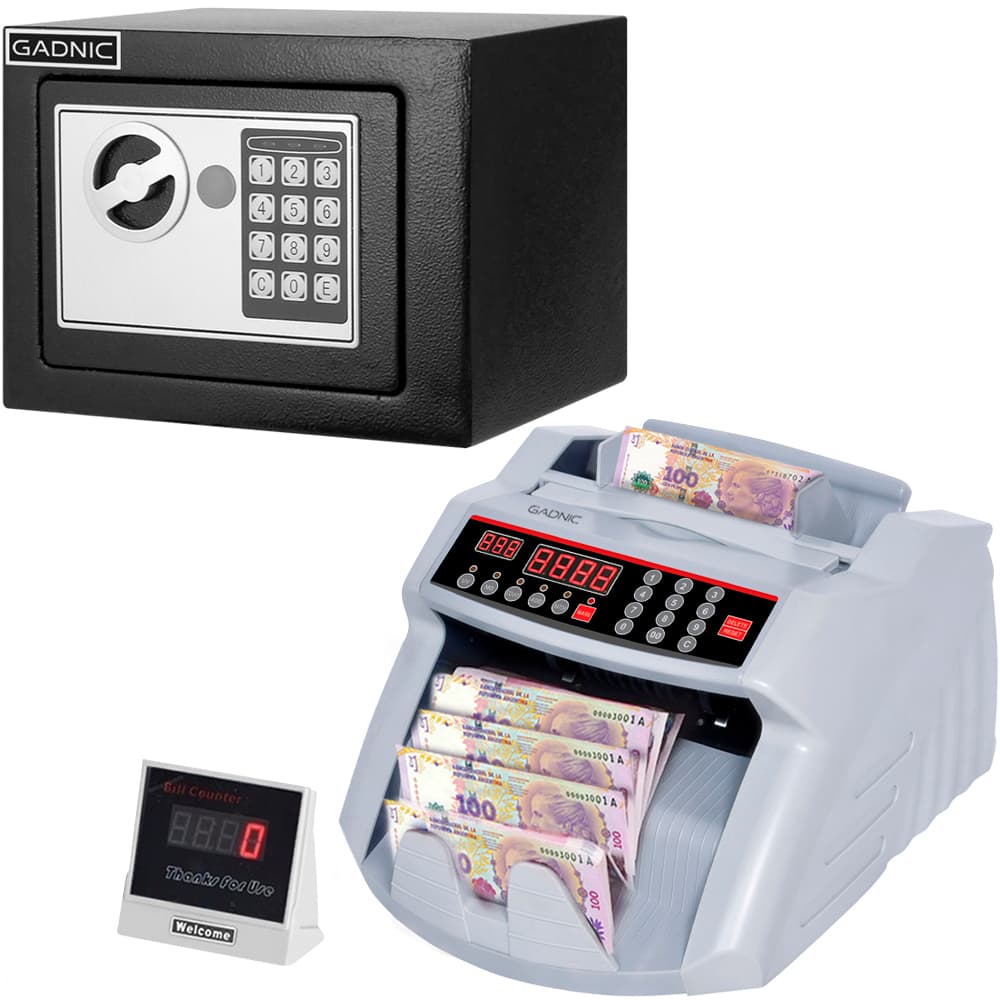 Kit de Seguridad Caja Fuerte + Contadora de billetes GADNIC