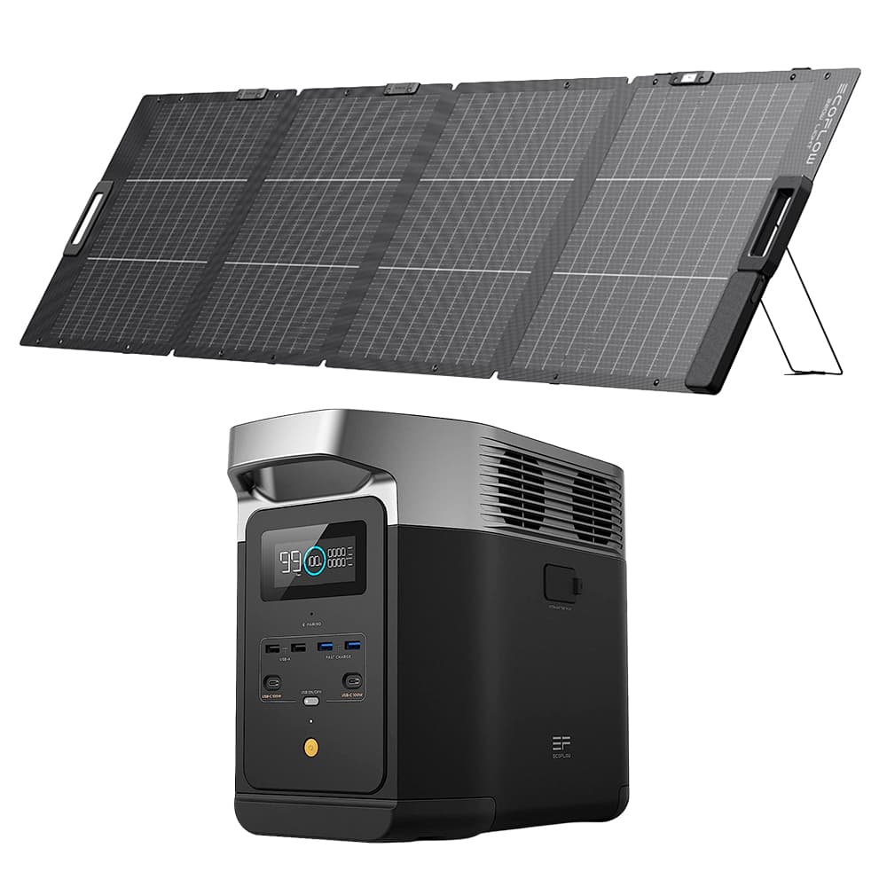 Kit Estación de Energía Portátil EcoFlow Delta 2 1800W Y Panel Solar 220W