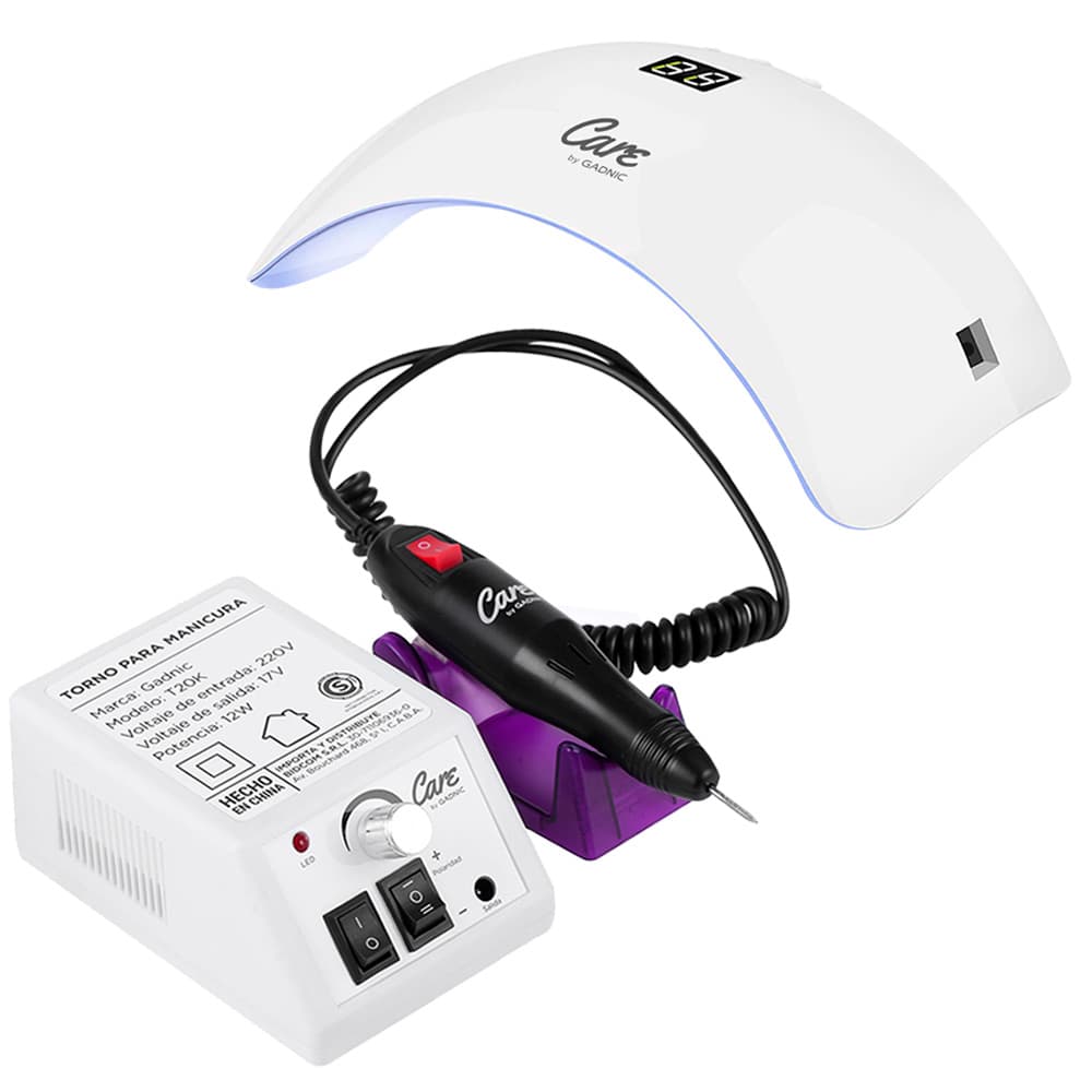 Kit Para Uñas Gadnic Torno T20K Cabina UV LED 48W Manicura