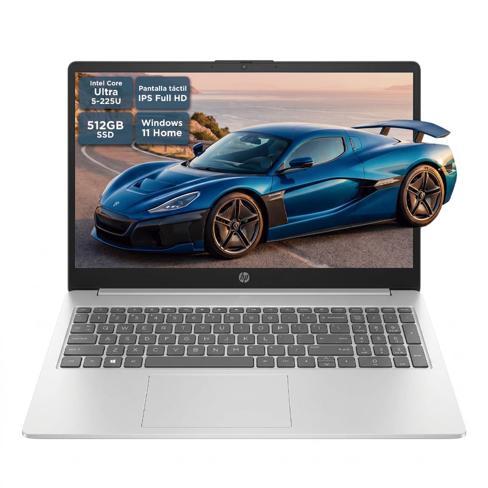 Notebook HP 15.6 AI Intel Core Ultra 5 225U 8GB 512GB Natural Silver Windows 11