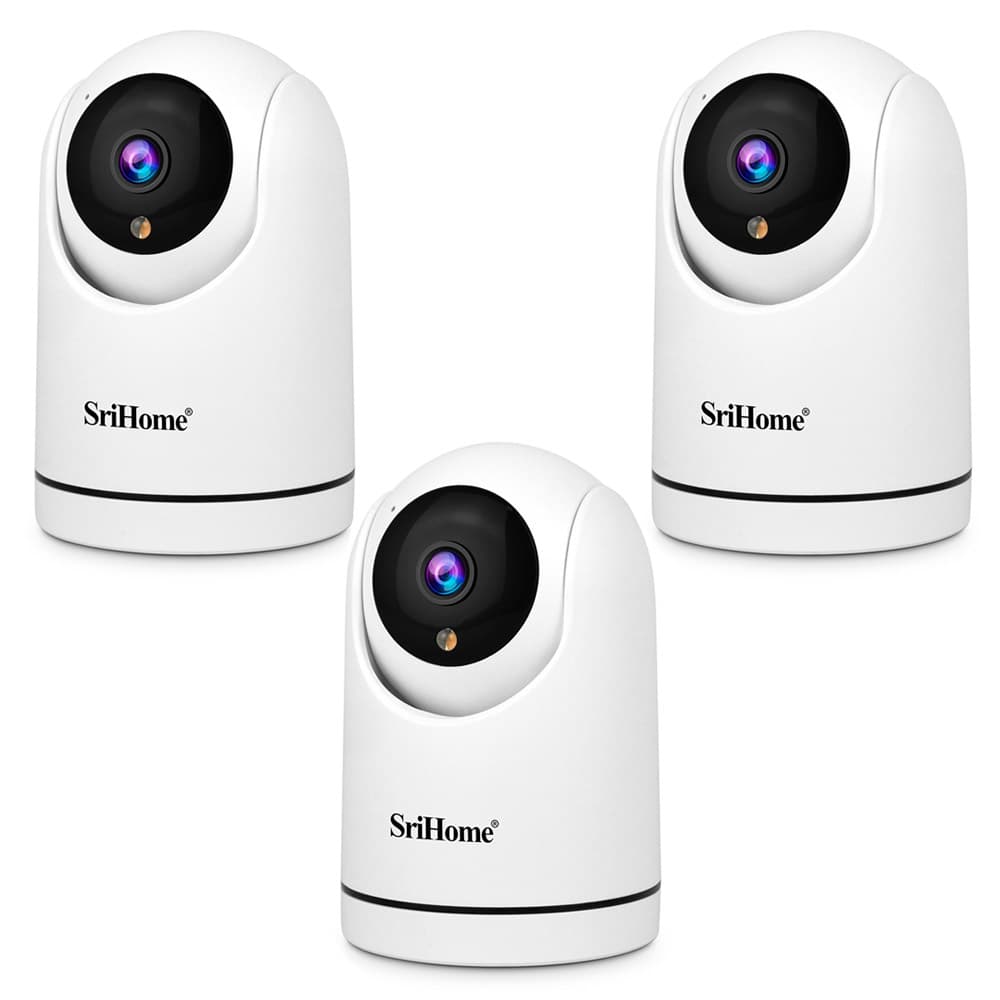 Kit x3 Cámara De Seguridad Srihome 1080p Audio Bidireccional