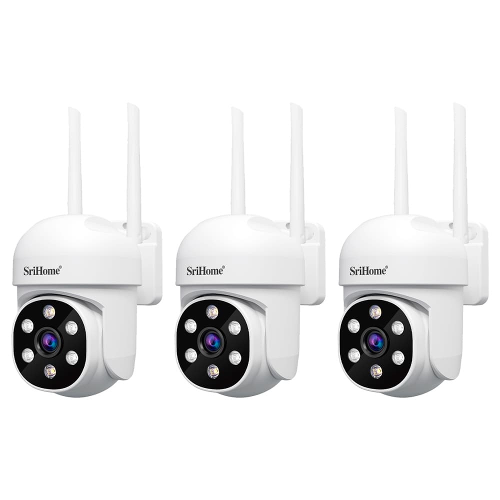 Kit x 3 Cámara de Seguridad IP Domo SriHome SH061 Full HD Vision Nocturna