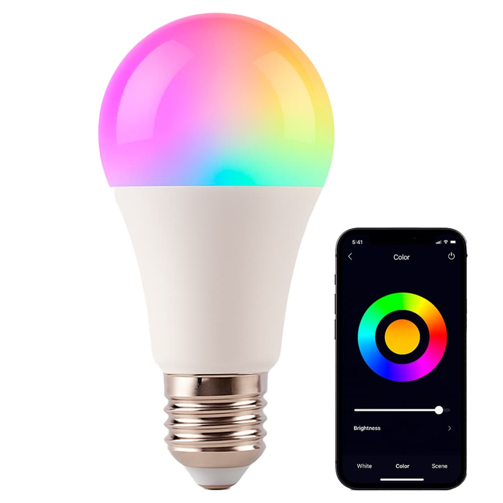Lampara Led Smart Inteligente RGB 9W Wifi Outlet