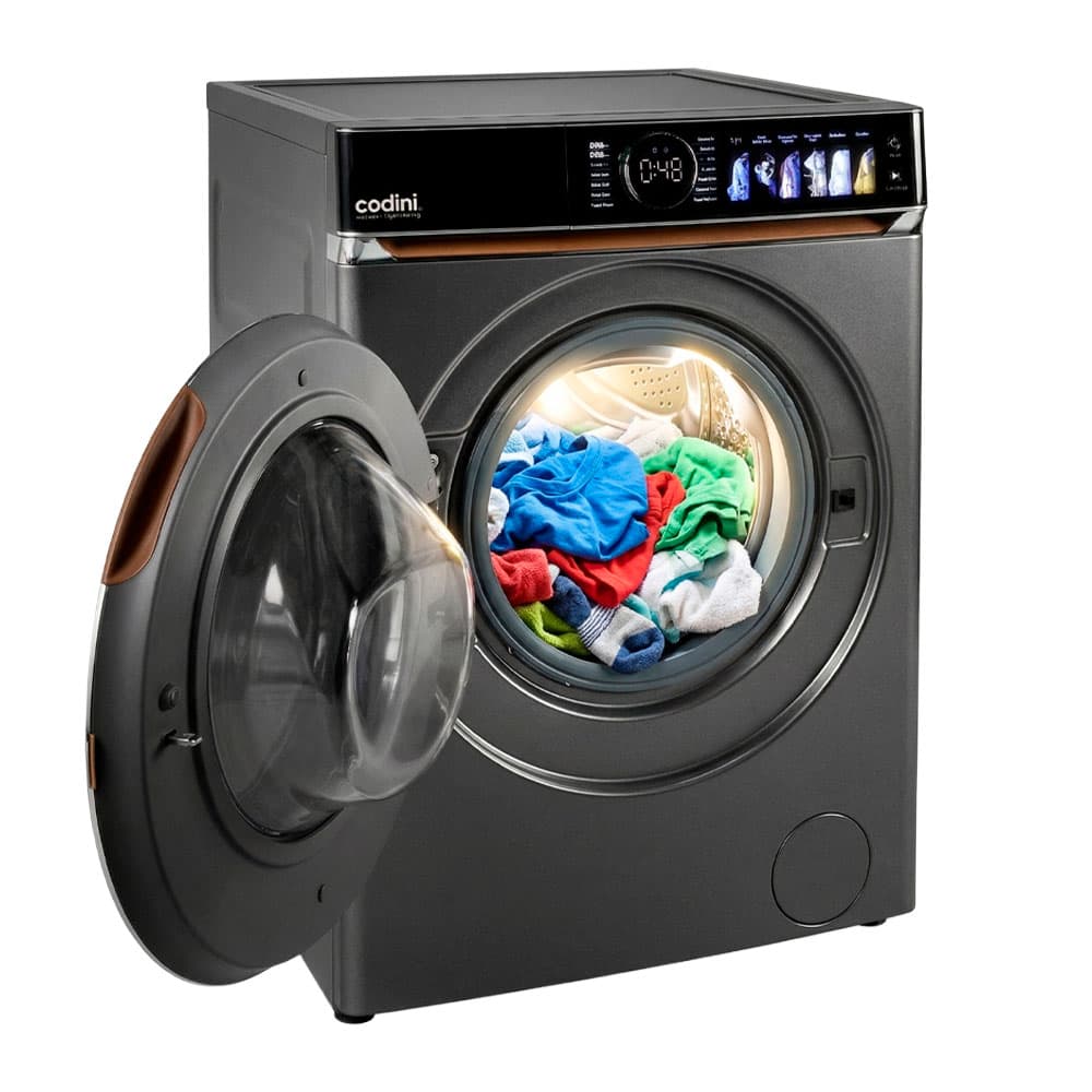 Lavasecarropas Codini 10kg A 7kg inverter 1400 rpm Color Gris