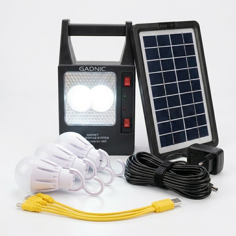 Luz de Emergencia Portatíl Gadnic Panel Luz Led Solar Usado