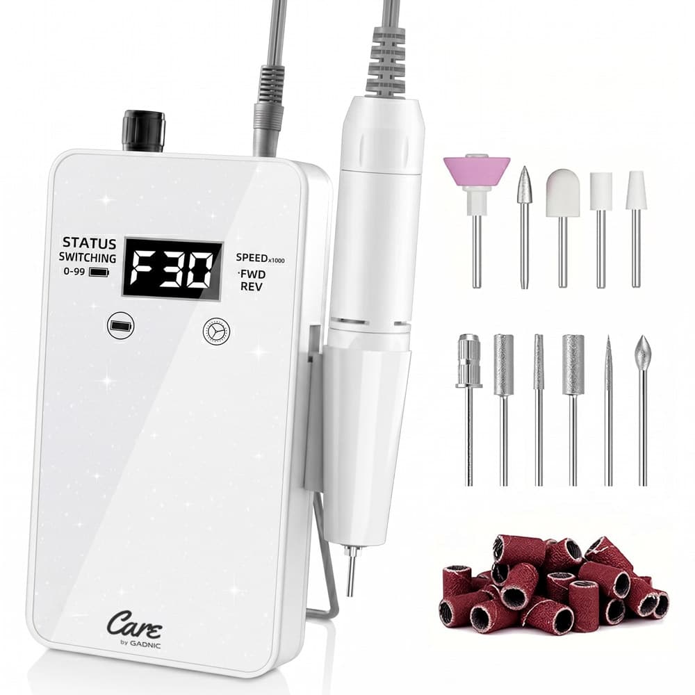 Torno De Uñas Care By Gadnic 35000RPM Recargable Manicura 40W Con Accesorios