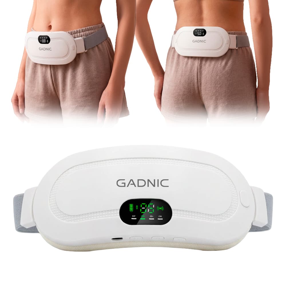 Masajeador Abdominal GADNIC Alivio Menstrual Calor Terapéutico Recargable