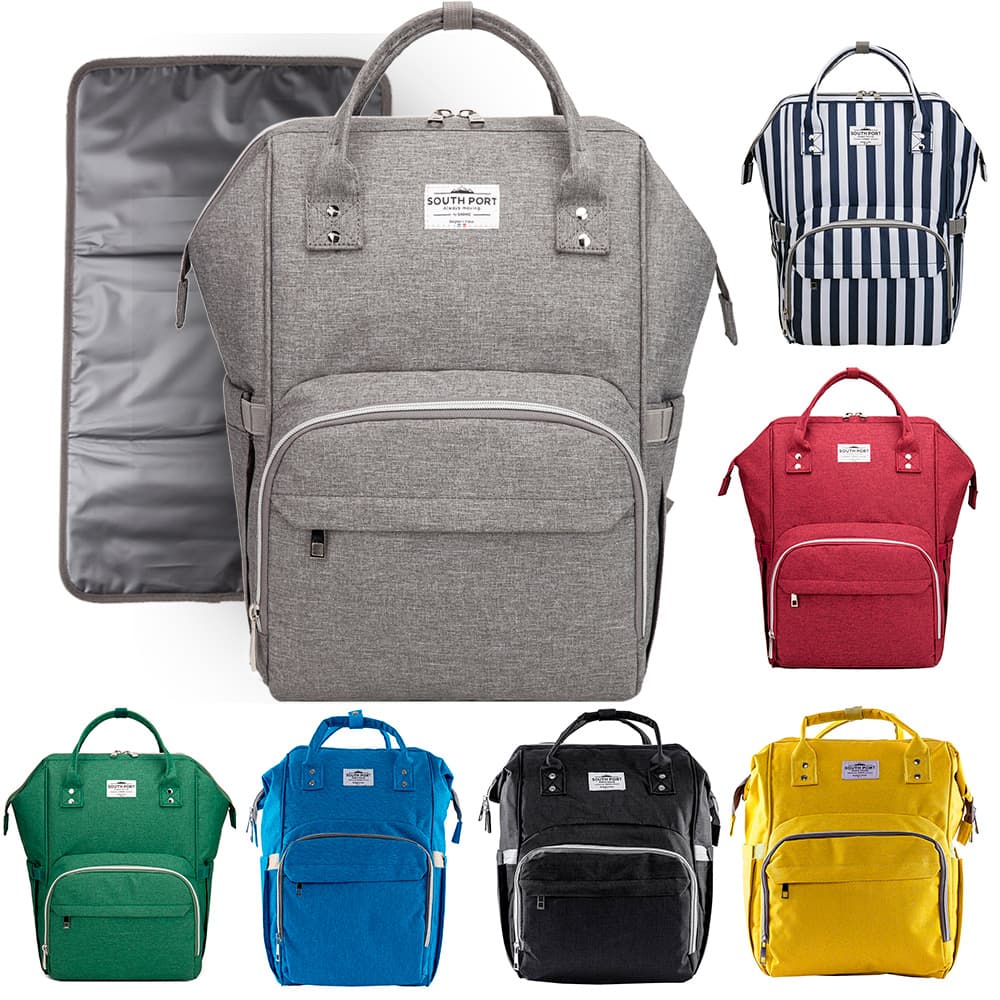 Bolso Maternal South Port S47 By Gadnic con Cambiador Mochila Porta Mamaderas Térmica
