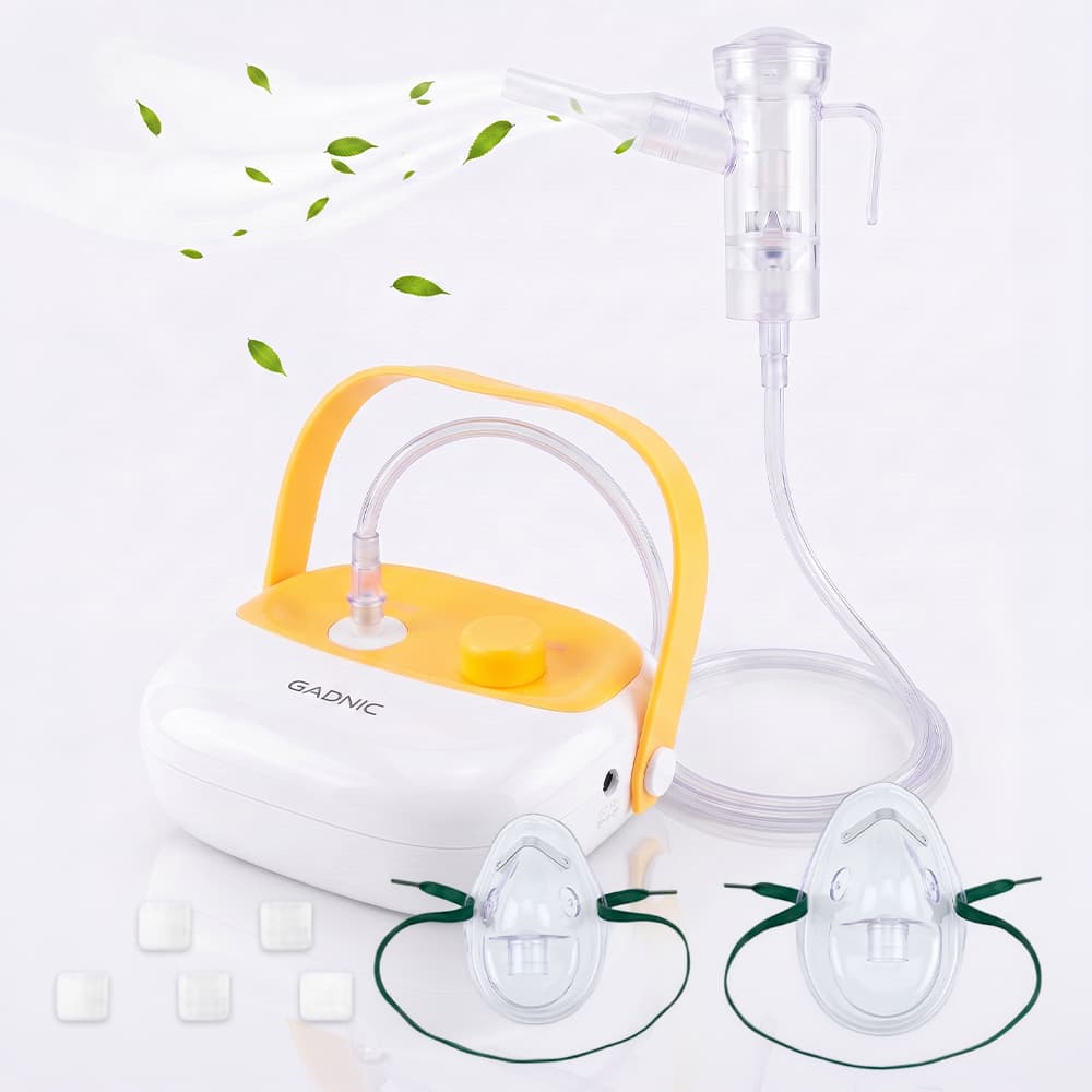 Nebulizador A Piston Gadnic Compacto Funcionamiento Silencioso Portátil