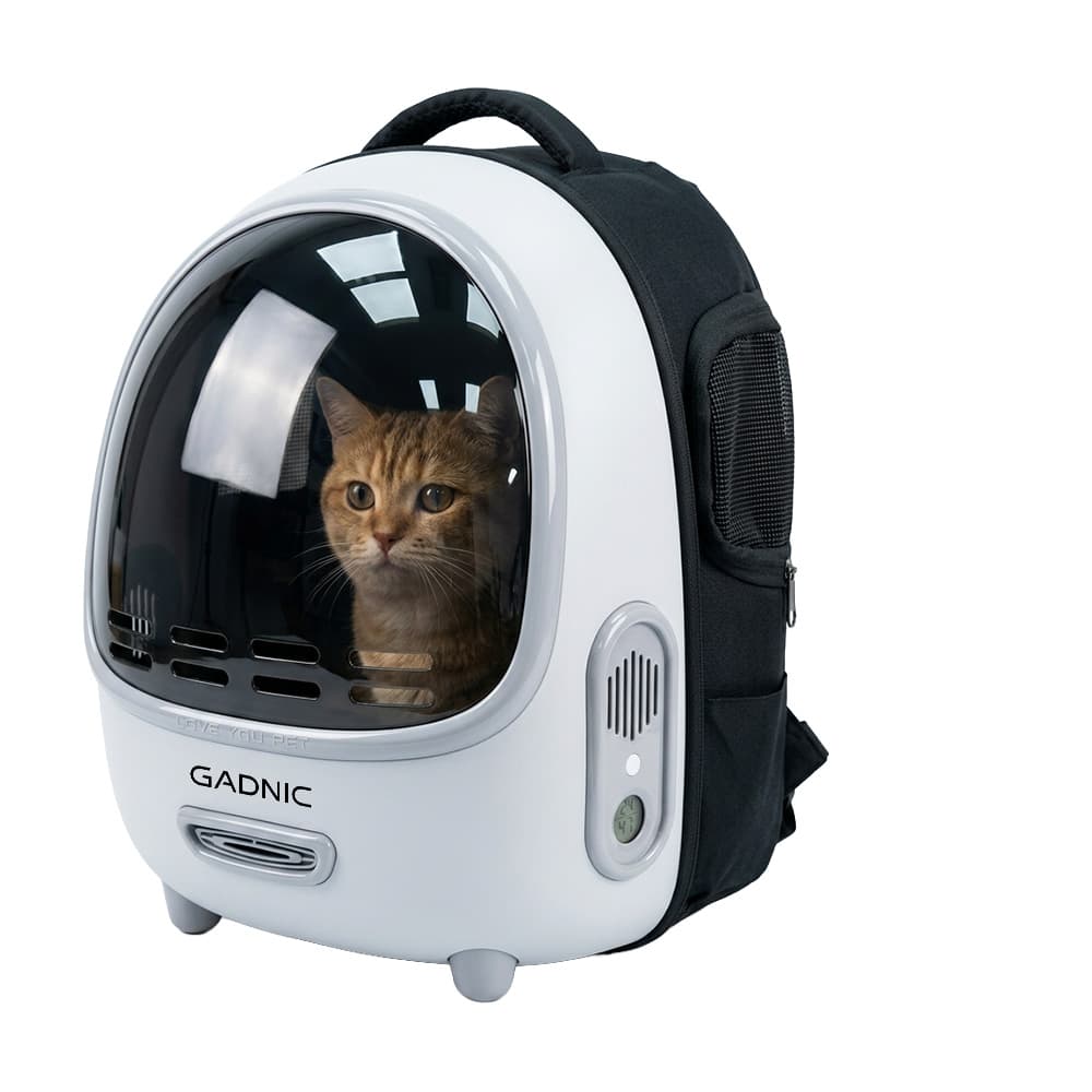 Mochila Transportadora Para Mascotas Gadnic Con Ventilador Display Temperatura USB Apta Viaje Hasta 7500g